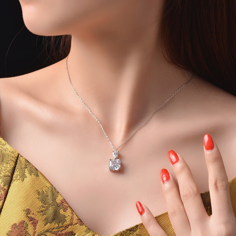 Amour 12 1/2 CT TDW Diamond Tennis Necklace In Platinum JMS009460 - Jewelry  - Jomashop