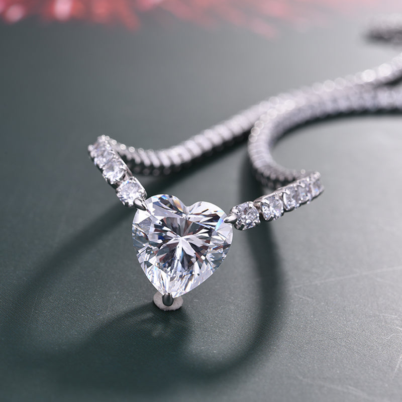 Decor Heart Shaped Diamond Necklace 59978 - DECOR Jewelry