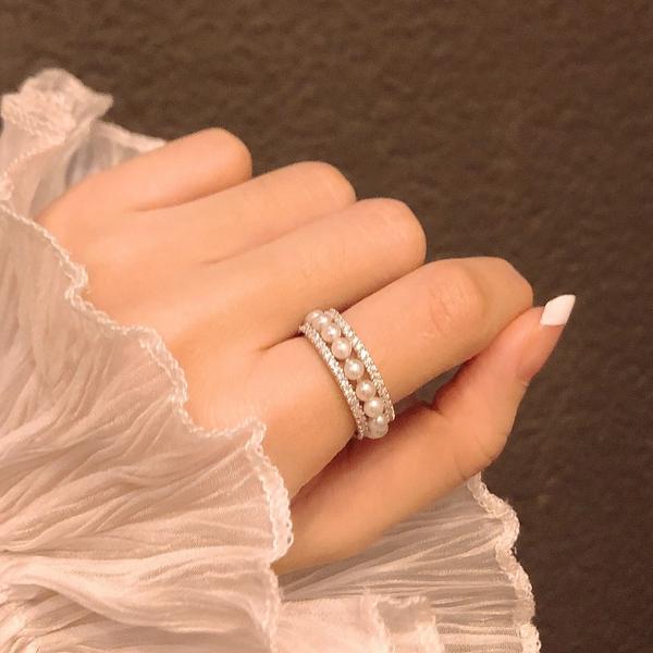 pearl and diamond wedding rings