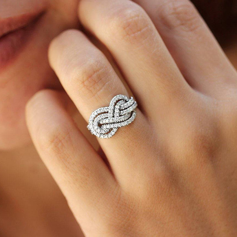 Infinity knot shop wedding band