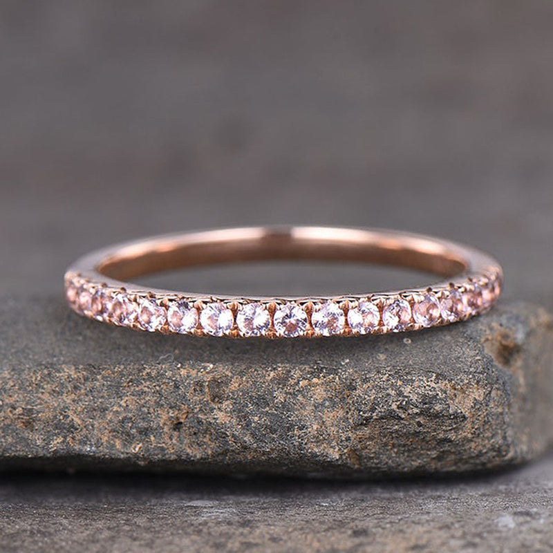 Pink Enamel Heart Eternity Ring, Daughter Gift, Pink Enamel Jewelry, Full  Eternity Band, Pink Jewelry, Pink Rings, Valena Jewels Rings 