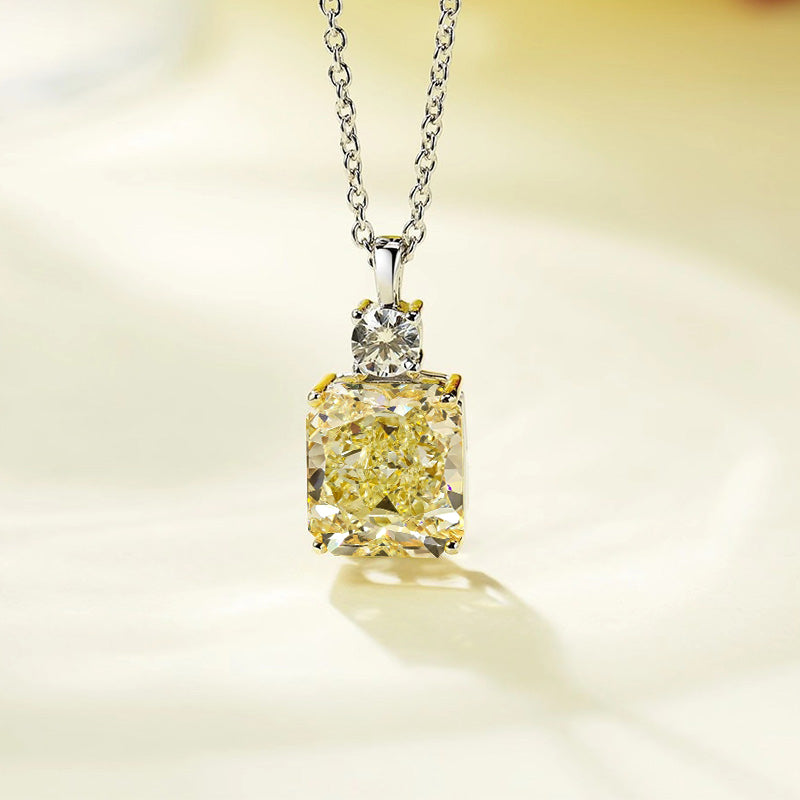 Zales Sideways Oval Yellow Sapphire Solitaire Necklace in 10K Gold |  Hamilton Place
