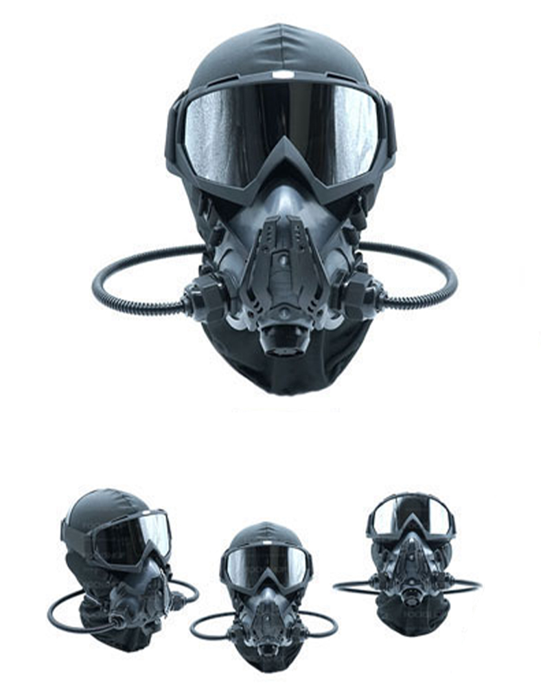 Cyber-fiction Metal Mask (free Base Hood + Goggles)-Bestseler-URBANLAZYMAN