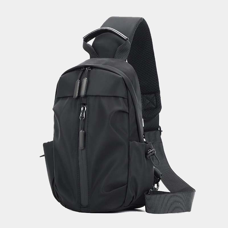 Black Techwear Sling Bag-Bestseler-URBANLAZYMAN