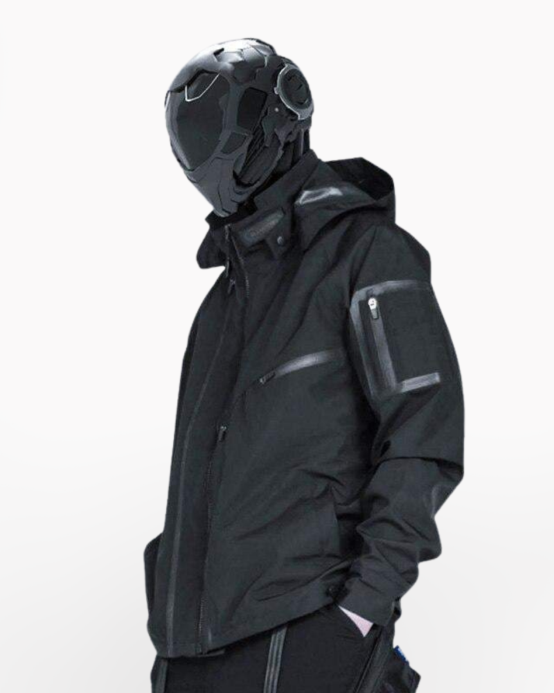 Techwear Tactical Jacket with Hood-Bestseler-URBANLAZYMAN