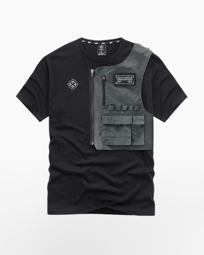 Techwear black tactical shirt-Bestseler-URBANLAZYMAN