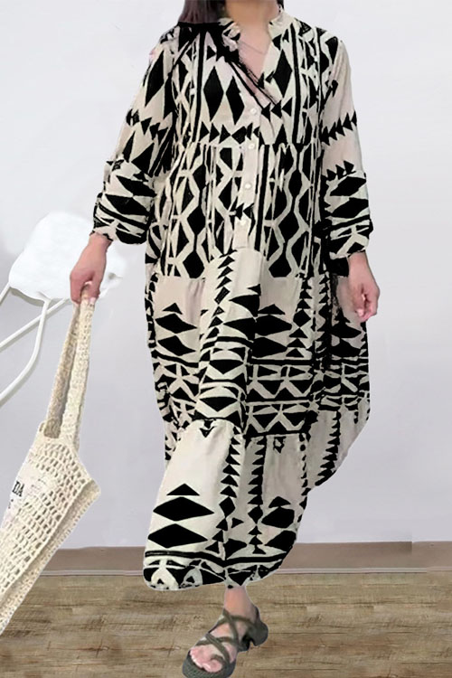 Kathiadress class printed bohemian dress