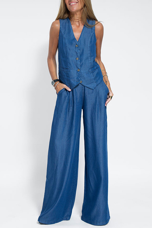 Kathiadress  Fashion and elegant V-neck sleeveless suit