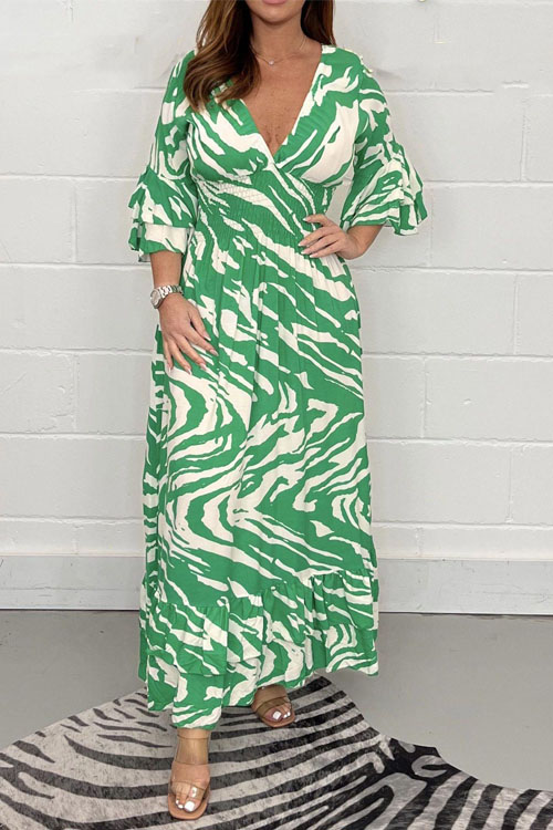 Kathiadress Autumn print loose casual dress