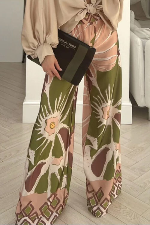 Kathiadress  Casual Home Loose Floral Women's Four Seasons Pants