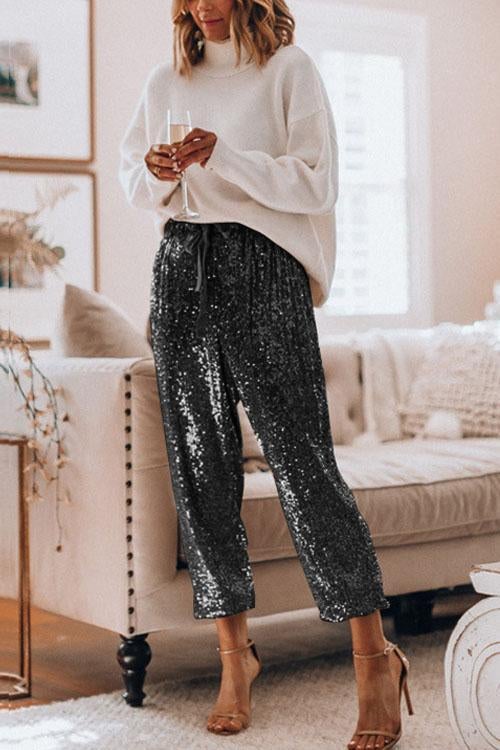 Kathiadress Audrey Fashion Casual Style Sequin Pants