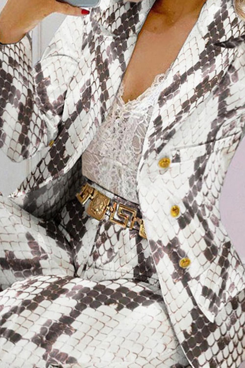 Himalayan Slim Fit Straight Trousers Casual Suit Outerwear 2 Piece Set