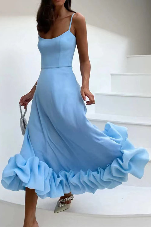 Romantic Cloud Swing 3D Flower A-line Dress