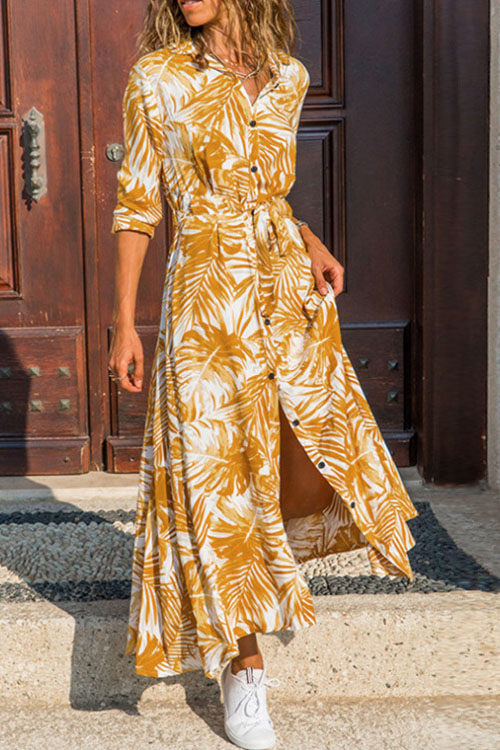 Polo Bohemian Print Single breasted Midlength Dress