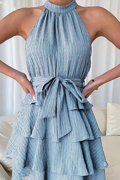 kathiadress FITTED SLEEVELESS RUFFLE party  holiday DRESS