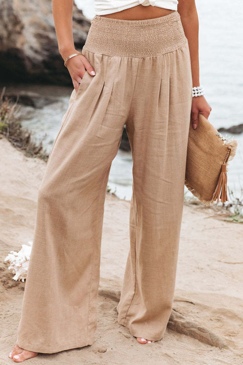 Casual wide leg cotton hemp popular loose pants