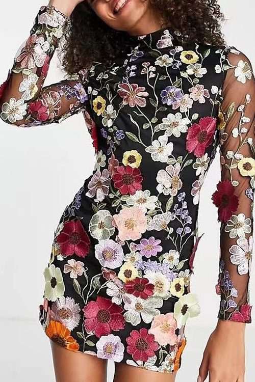 Kathiadress Taylor Swift Grammy 3D Flower Wrap Hip party vacation Dress