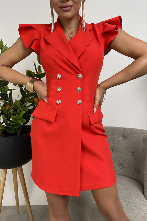 Kathiadress Double breasted slim fitting fashion professional dress