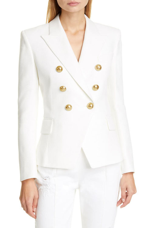 Kathiadress Thousand-bird plaid fashion double-breasted suit jacket