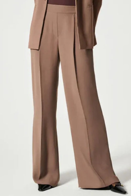 Kathiadress Solid color simple casual wide micro flared pants
