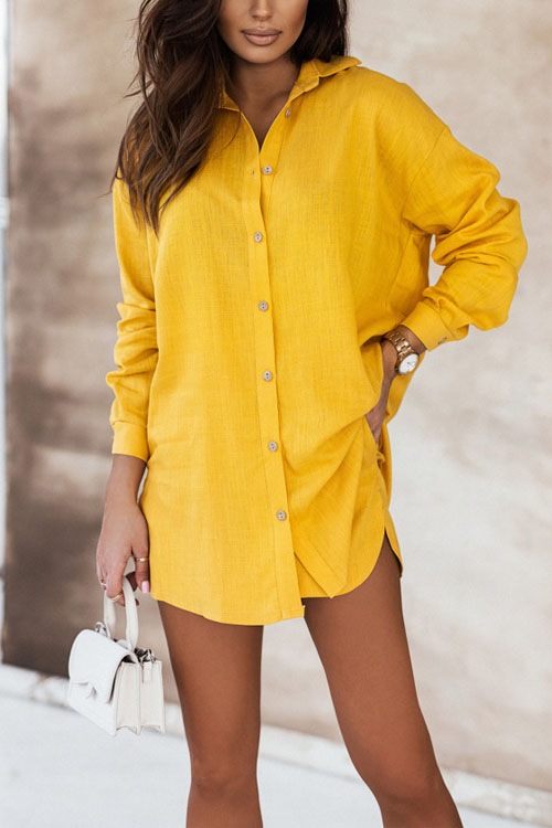 Kathiadress Casual loose fitting shirt shorts two-piece set