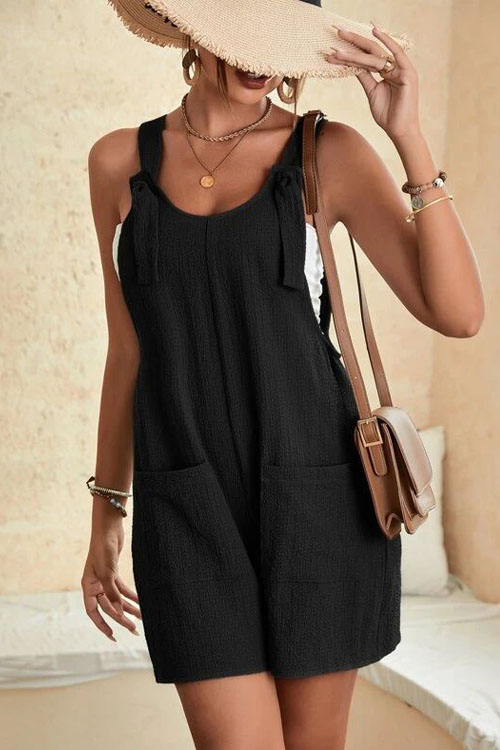 Kathiadress Casual fashion suspenders shorts overalls  