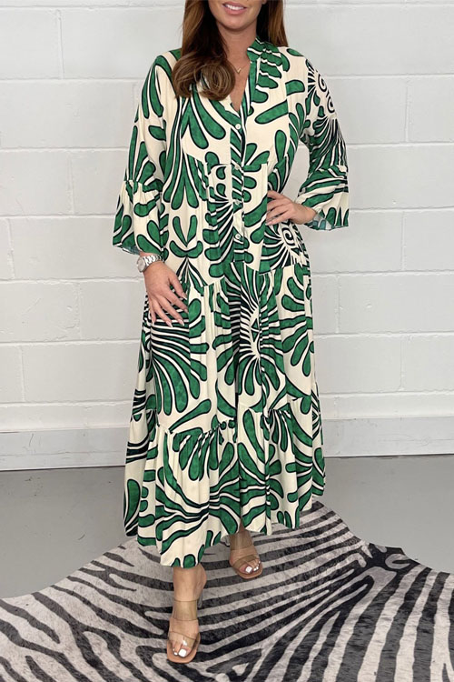 Kathiadress Printed loose casual women's dress