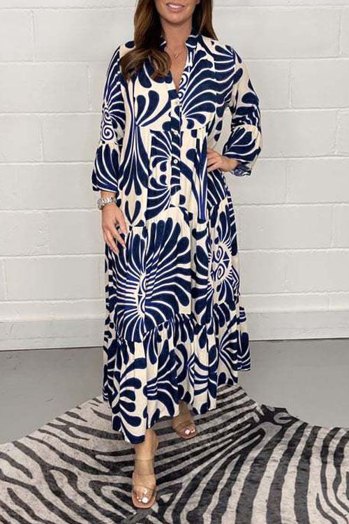 Kathiadress Printed loose casual women's dress