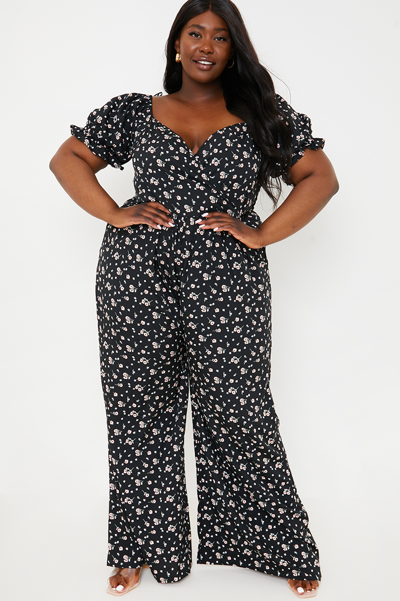 Floral high neck jumpsuit on sale