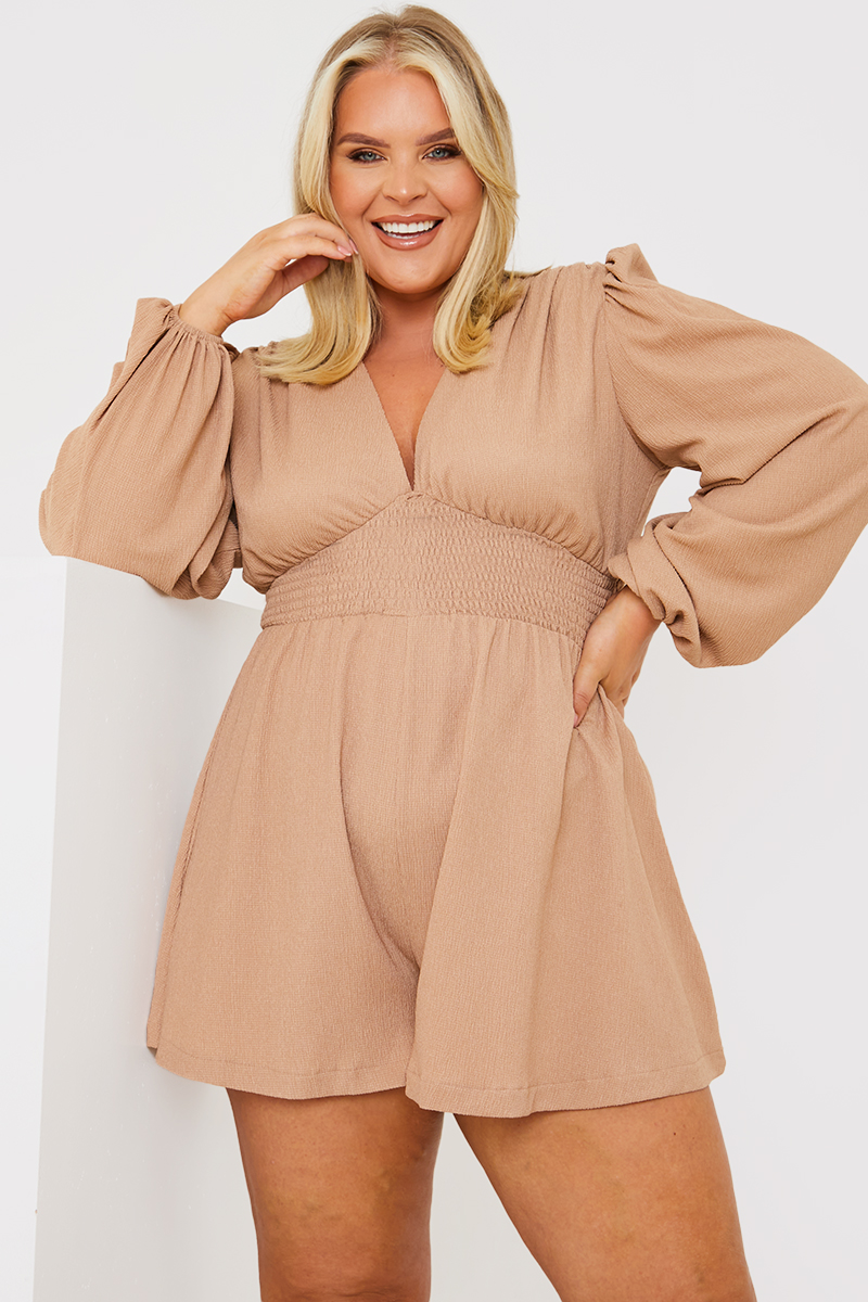 Long sleeve playsuit plus 2024 size