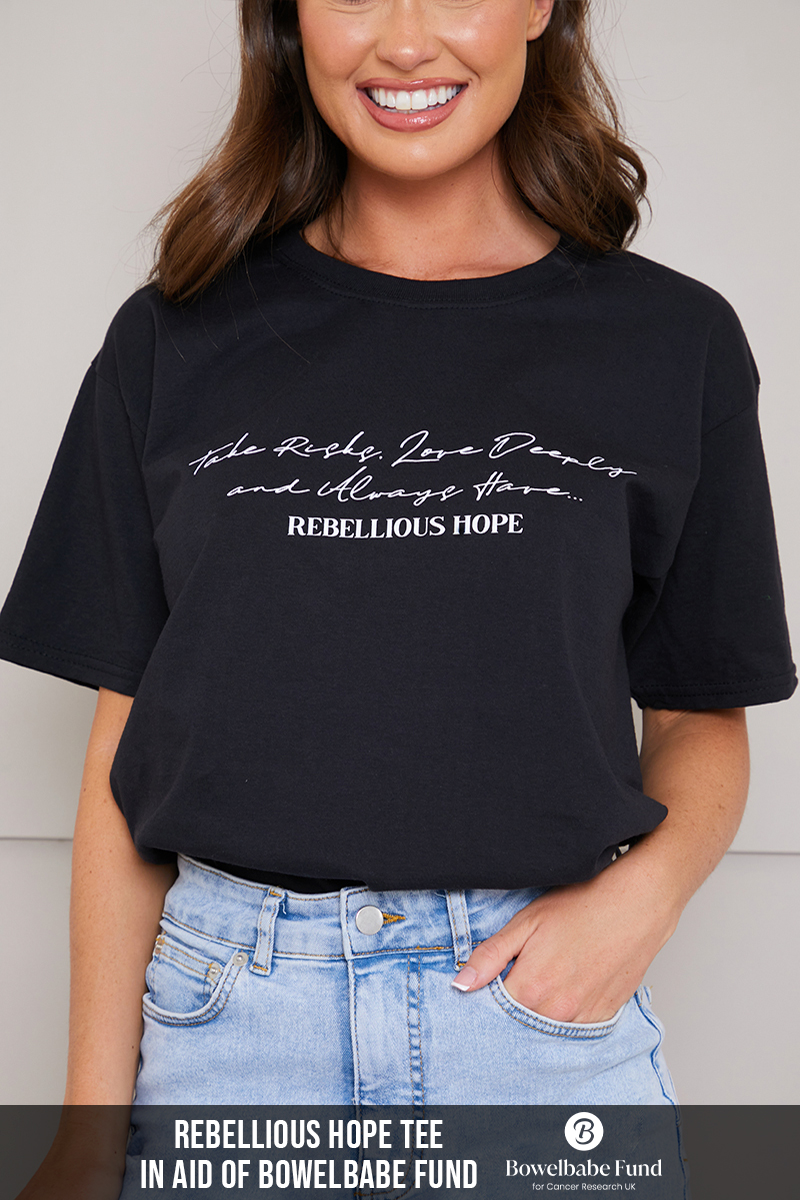 Take Risks Love Deeply and Always Have Rebellious Hope Slogan T-Shirt