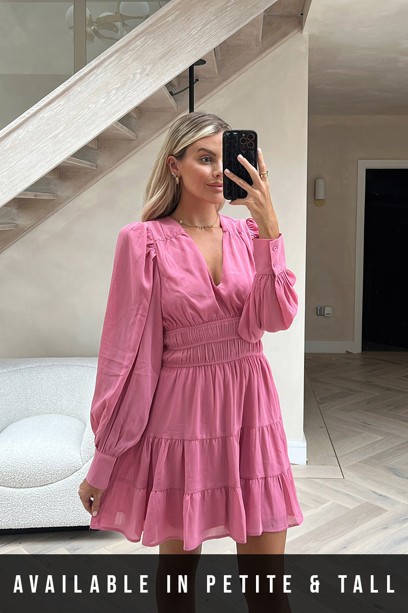 In The Style Tall X Lorna Luxe Corset Waist Playsuit In Pink