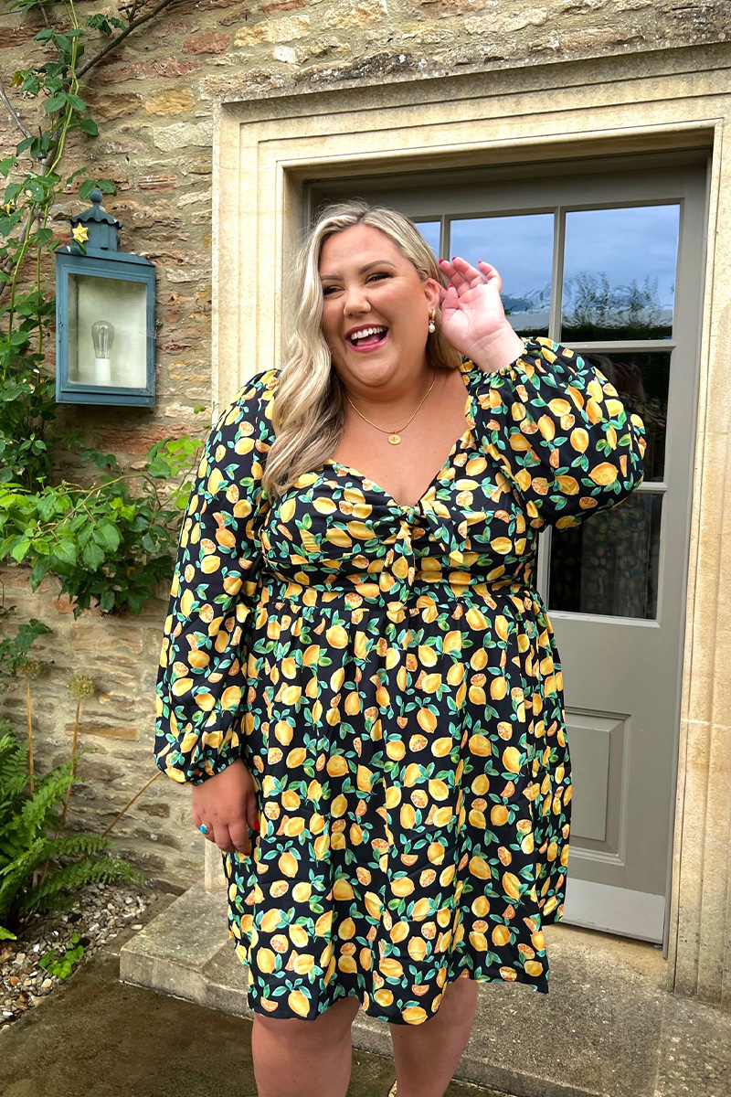 Lemon dress plus size best sale