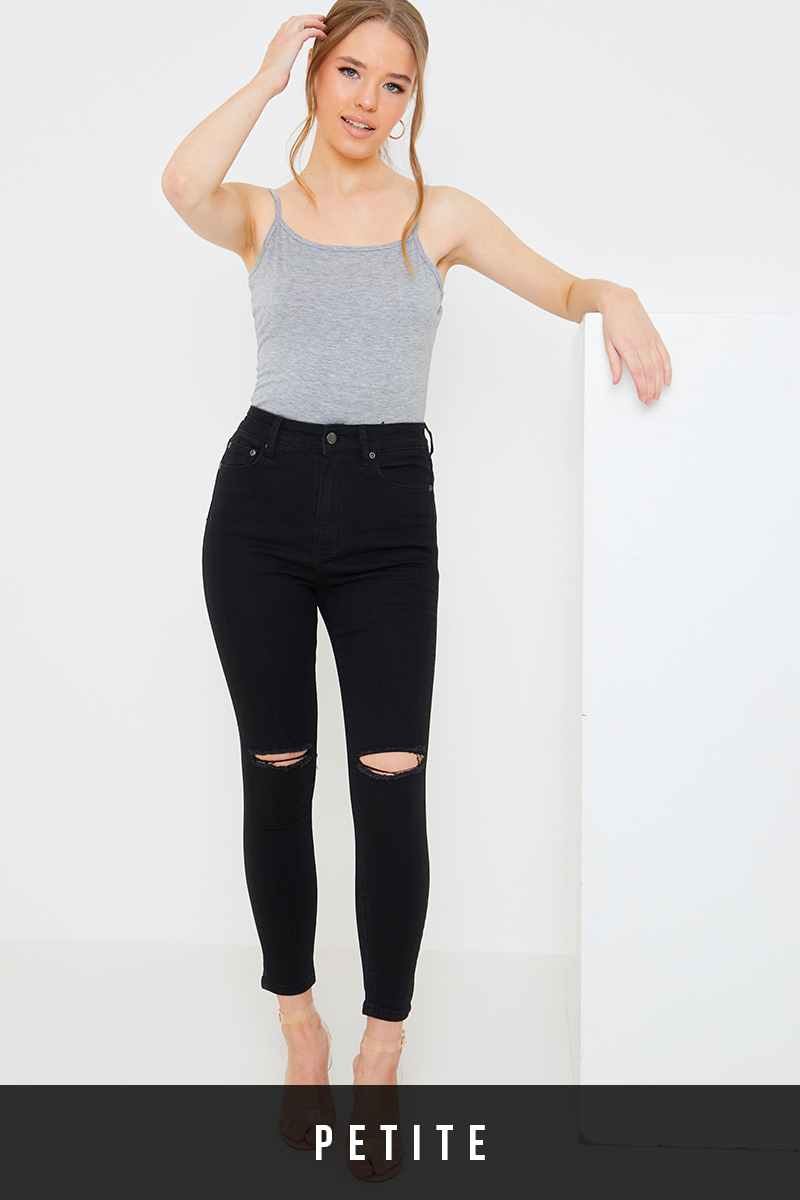 Petite ripped hotsell skinny jeans