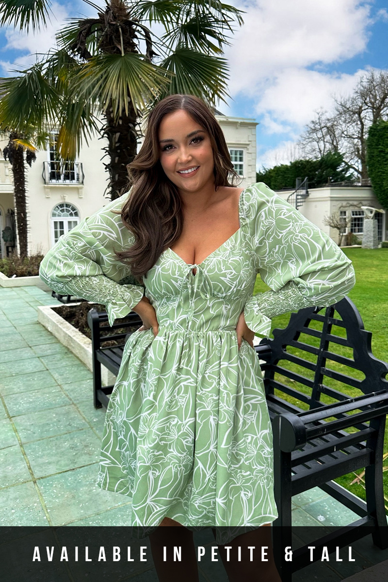 Green milkmaid dress best sale