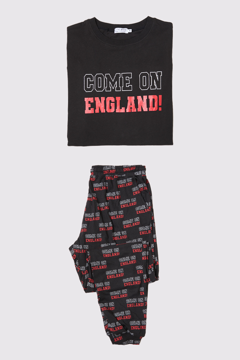 Mens Come On England Short Sleeve Matching Family Pj Set