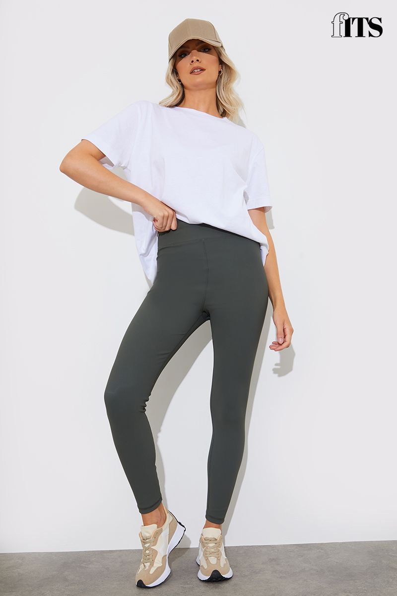 High Waisted Sculpt and Control Ribbed Leggings