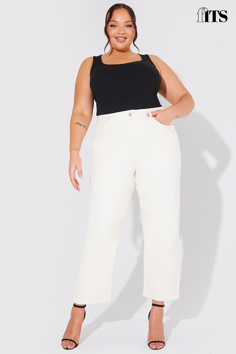 Plus size ankle cheap grazer jeans