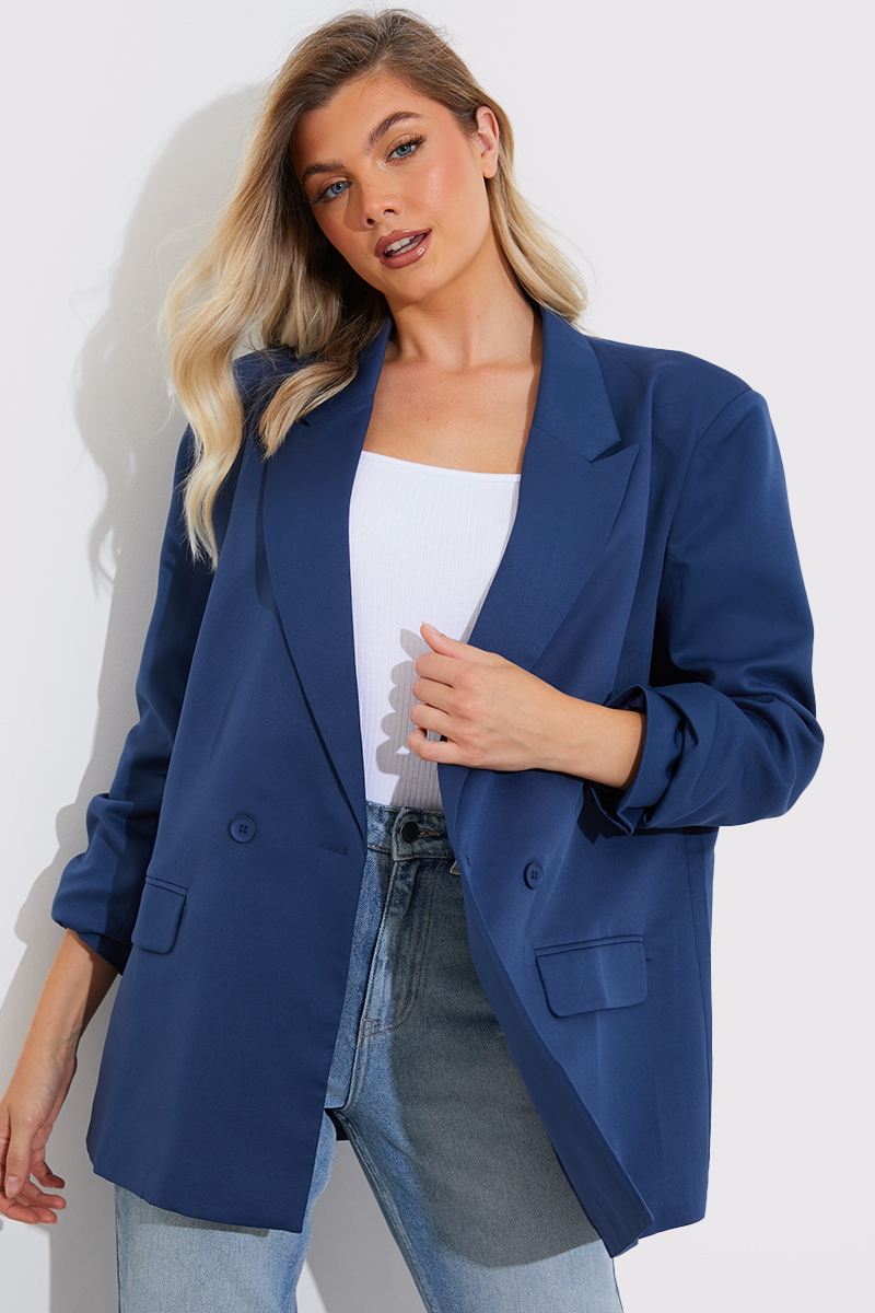 Oversized on sale navy blazer