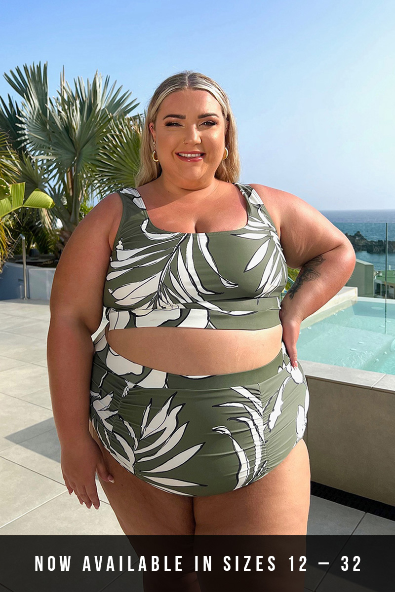 High neck bikini hot sale top plus size