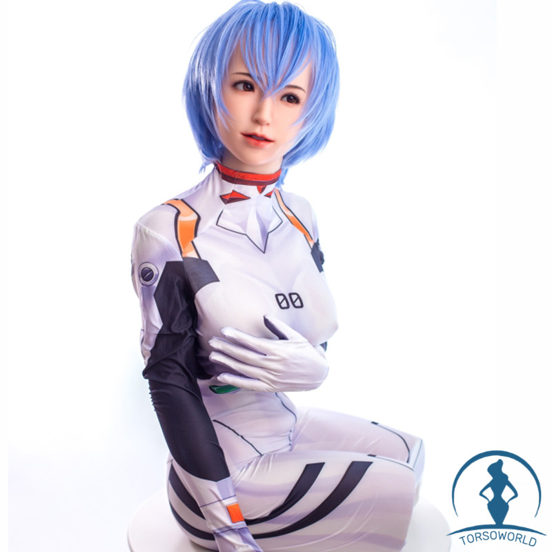 100cm Emely F-Cup Silikon-Torso-Sexpuppen Realistische Hüften und Muschi Sanhui Doll