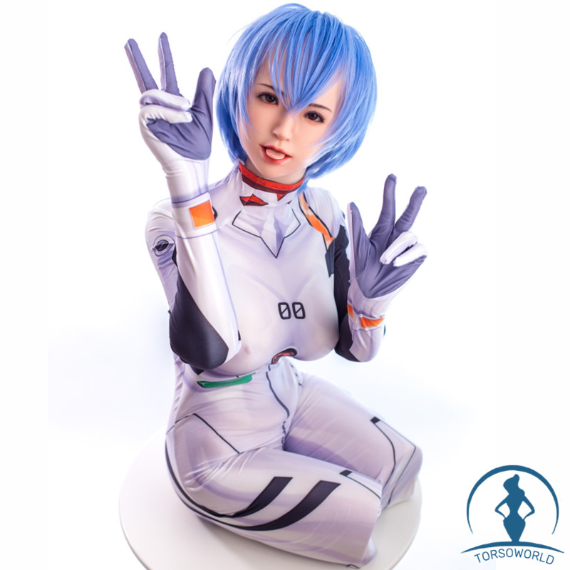 100cm Emely F-Cup Silikon-Torso-Sexpuppen Realistische Hüften und Muschi Sanhui Doll