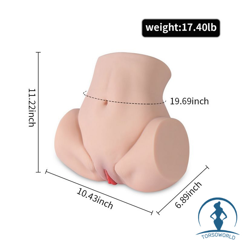 Sexpuppe Lebensecht Halber Körper Doppelter Kanal Weiblicher Torso Sexy Männlicher Masturbator Großer Arsch Ruby 7.9kg Yeloly Dolls