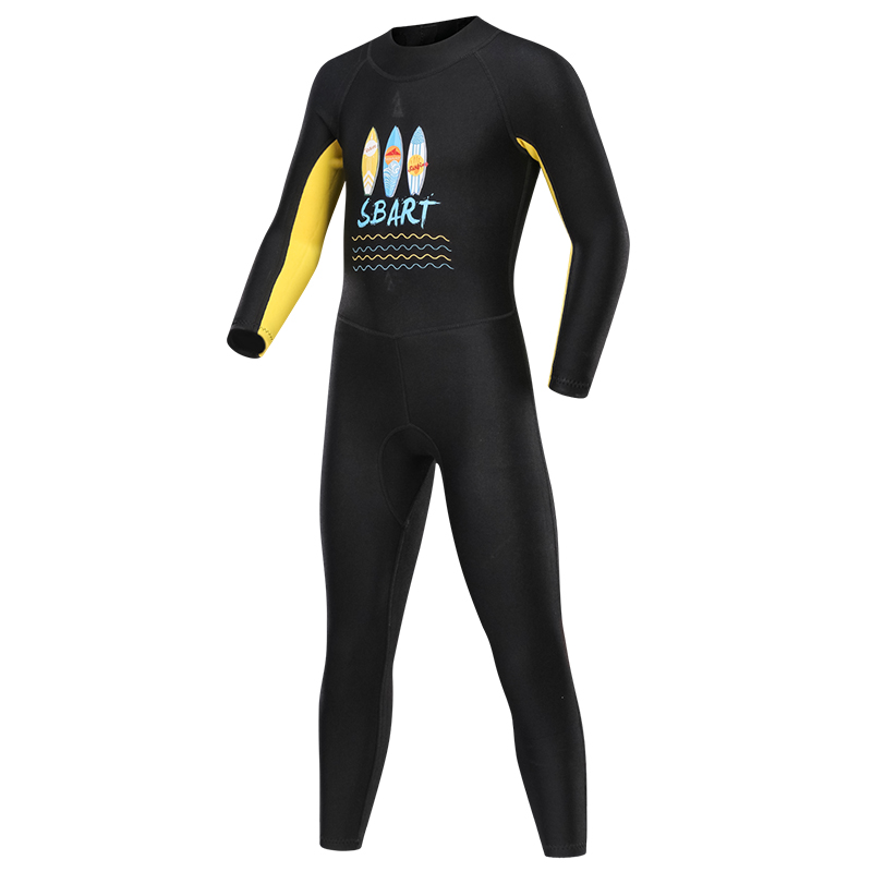 OEM Cute Printed 2mm Neoprene Wet Suit Anti-UV Diving Suit Children Spring Suit Kids Diving Swimming Surfing Wetsuit-SbartSbart