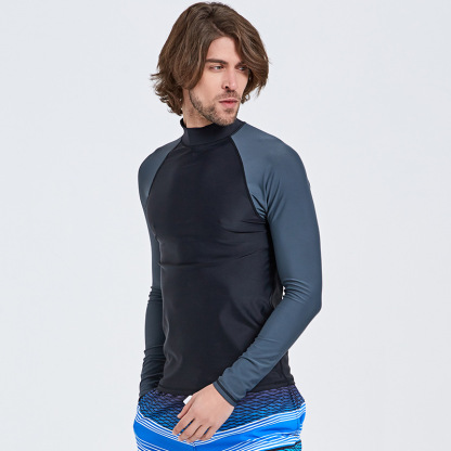 Sbart Rash Guard Upf50 Fabric Man's Long Sleeve Rashguard Quick Dry Rash Vest Surf Rashie Mens Rash Guard-SbartSbart