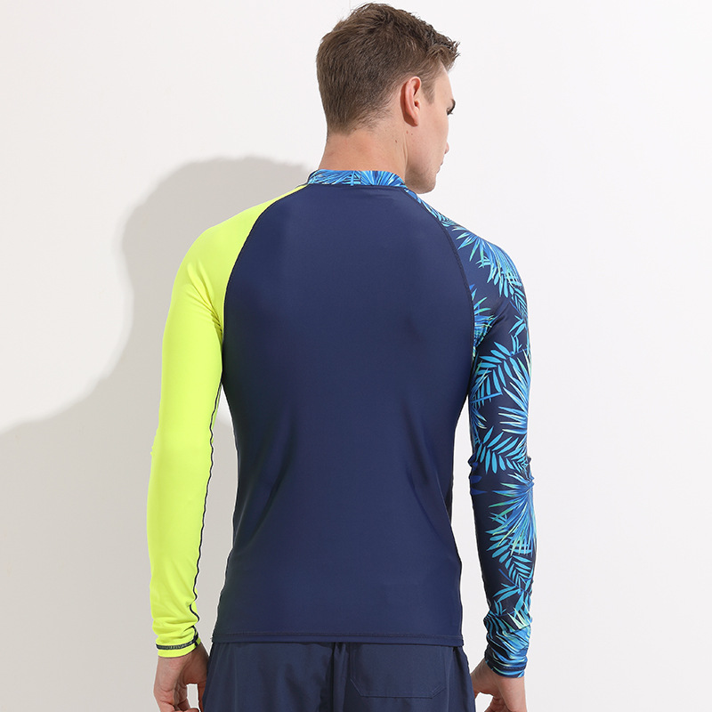 Sbart Men's Long Sleeve Rash Vest Sublimation Printed Rashie UPF50+ Rashguard Chlorine Resistant Surfing Rash Guard-SbartSbart