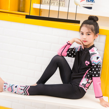 Kids Swim Shirt Set Custom High Quality Girls Rashguard Set Quick Dry Rash Vest Sets Kids Rash Guard Sets-SbartSbart