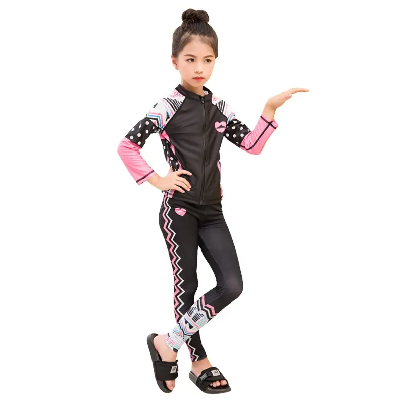 Kids Swim Shirt Set Custom High Quality Girls Rashguard Set Quick Dry Rash Vest Sets Kids Rash Guard Sets-SbartSbart