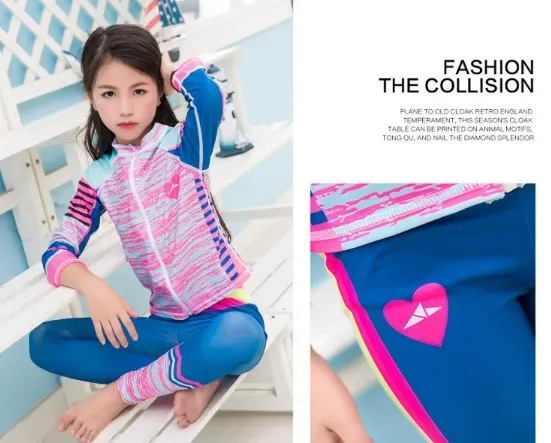 Kids Swim Shirt Set Custom High Quality Girls Rashguard Set Quick Dry Rash Vest Sets Kids Rash Guard Sets-SbartSbart