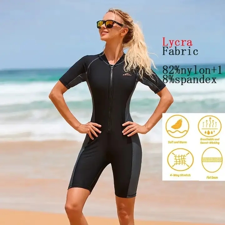 Sbart Beach Wear Swimwear Women Swimming Suit Designer Short Sleeve Short Leg Bathing Suit UPF50+ One Piece Swimsuit-Sbartsbart